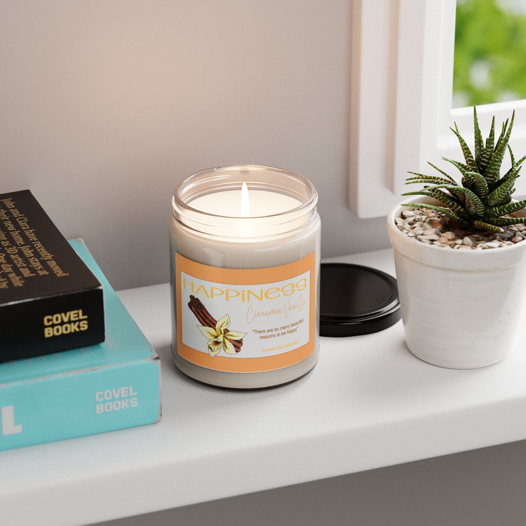 Happiness Scented Soy Candle - Cozy Atmosphere for Relaxation, Self-Care Gift, Home Fragrance, Candle Lovers, Aromatherapy