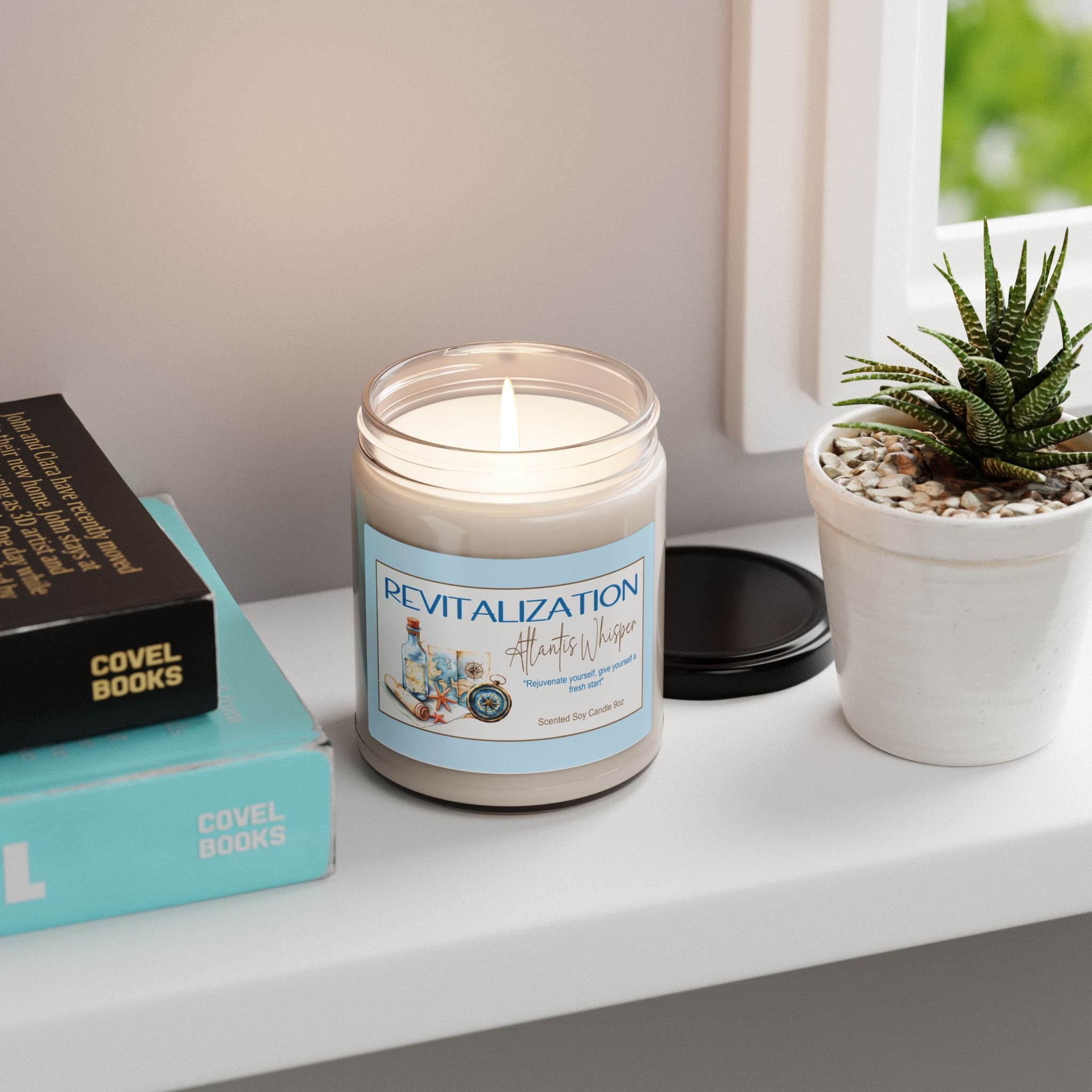 Revitalization Scented Soy Candle - Atlantis Wave, Ocean Breeze Candle, Relaxation Gift, Home Decor, Spa Essential, Gift for Her