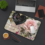 Inspirational Desk Mat with Floral Design - Motivational Office Decor, Gift for Home Office, Cute Desk Accessories, Inspirational Quote