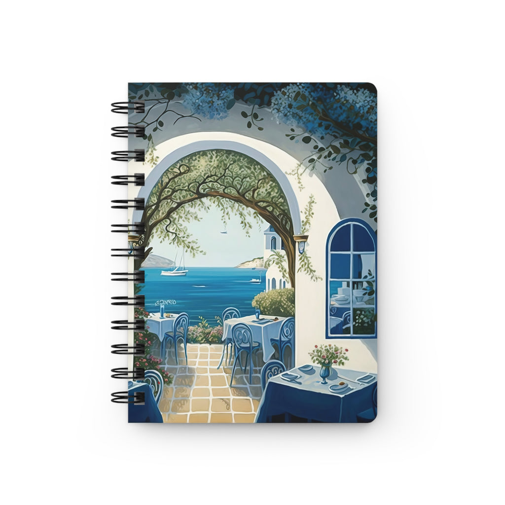 Coastal Escape Spiral Bound Journal, Beach Vibes Diary, Travel Notebook, Gift for Writers, Ocean View Planner
