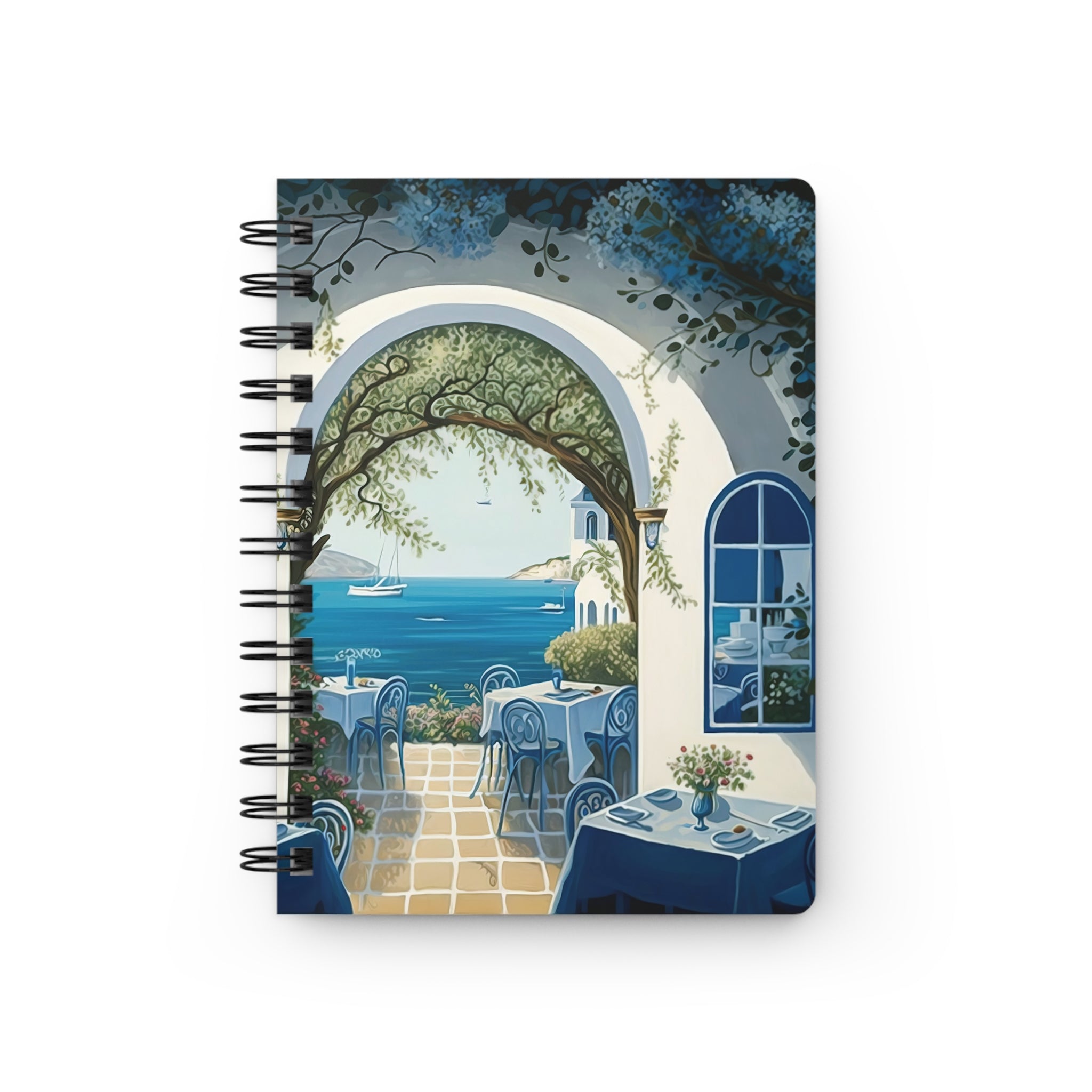 Coastal Escape Spiral Bound Journal, Beach Vibes Diary, Travel Notebook, Gift for Writers, Ocean View Planner