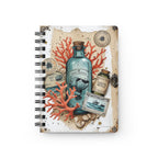 Ocean-Inspired Spiral Bound Journal, Nautical Notebook, Travel Journal, Beach Gift, Coral Design