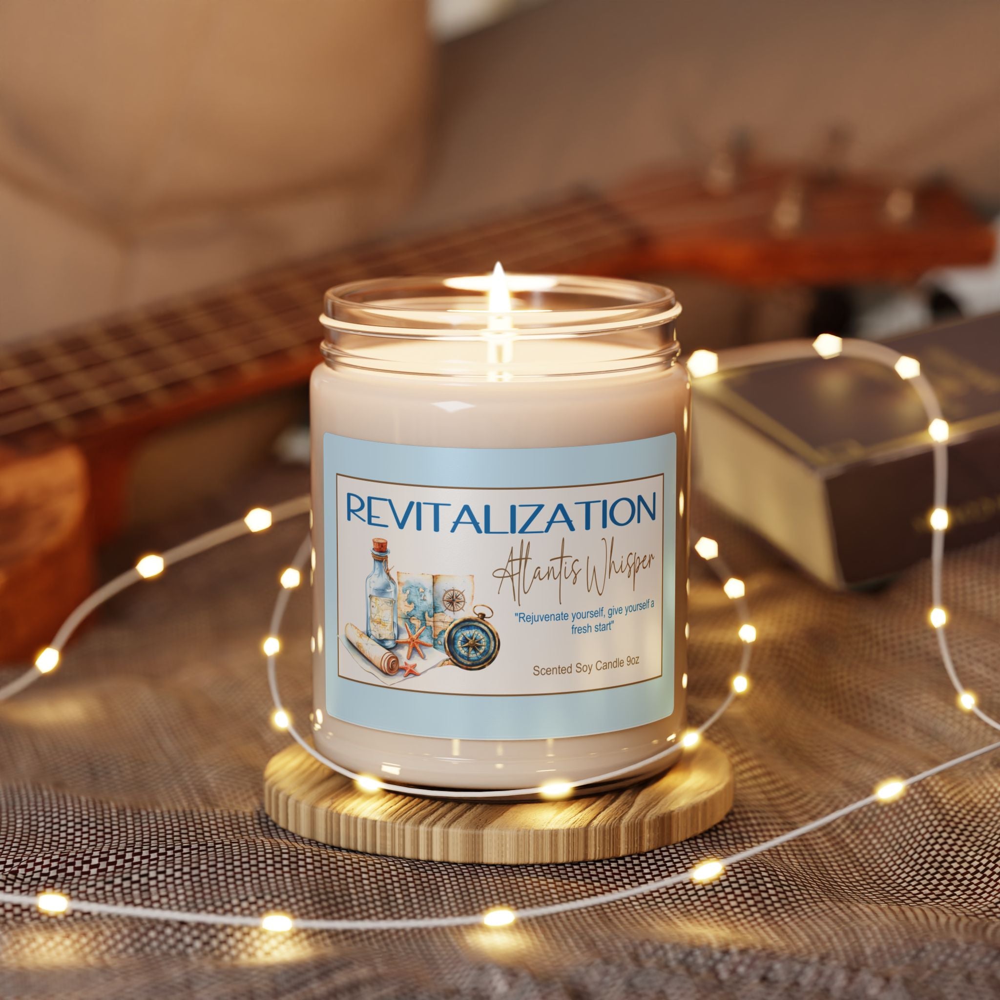 Revitalization Scented Soy Candle - Atlantis Wave, Ocean Breeze Candle, Relaxation Gift, Home Decor, Spa Essential, Gift for Her