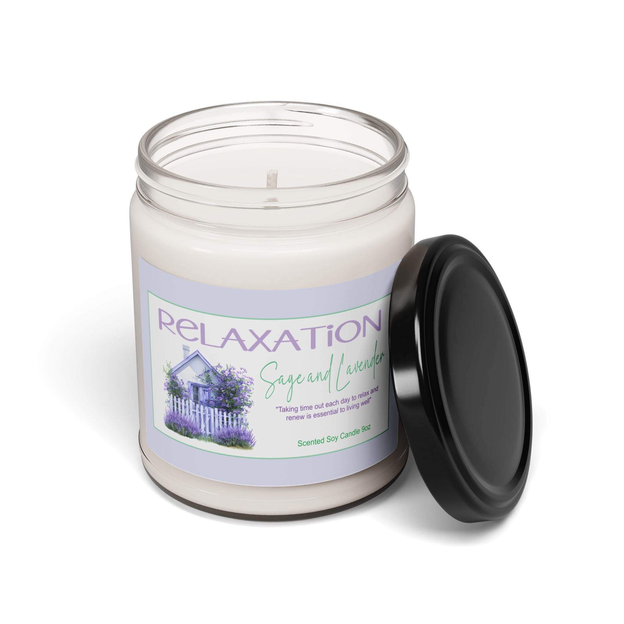 Relaxation Scented Soy Candle, Aromatherapy Candle for Stress Relief, Gift for Self-Care, Home Decor, Relaxing Evening