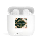 Elegant Authenteek  Wireless Earbud Case, Personalized Earbud Holder, Tech Accessory Gift, Floral Design, Custom Gifts for Her