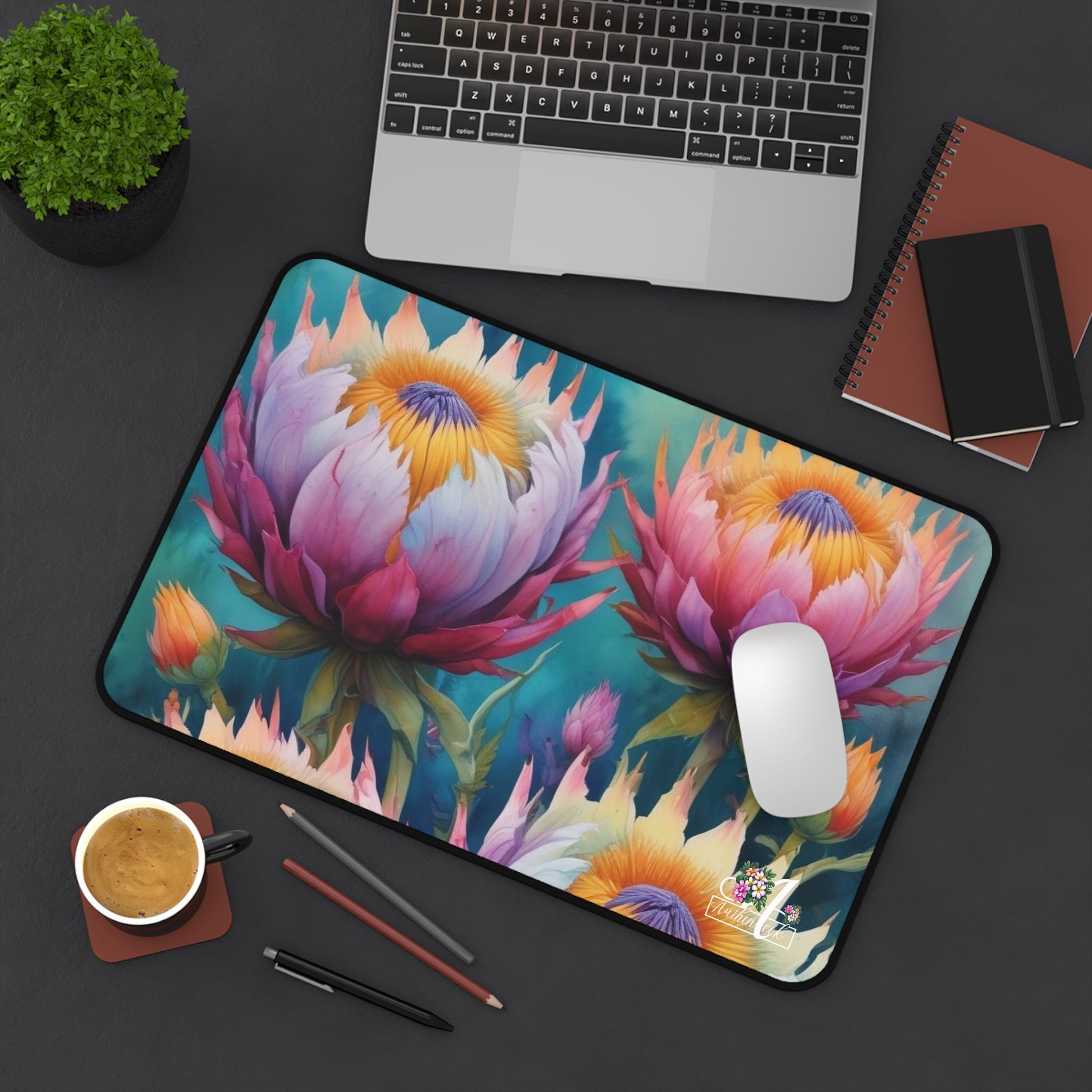 Colorful Floral Desk Mat, Decorative Workspace Accessory, Gift for Home Office, Unique Desk Decor, Mother's Day Present, Teacher [...]