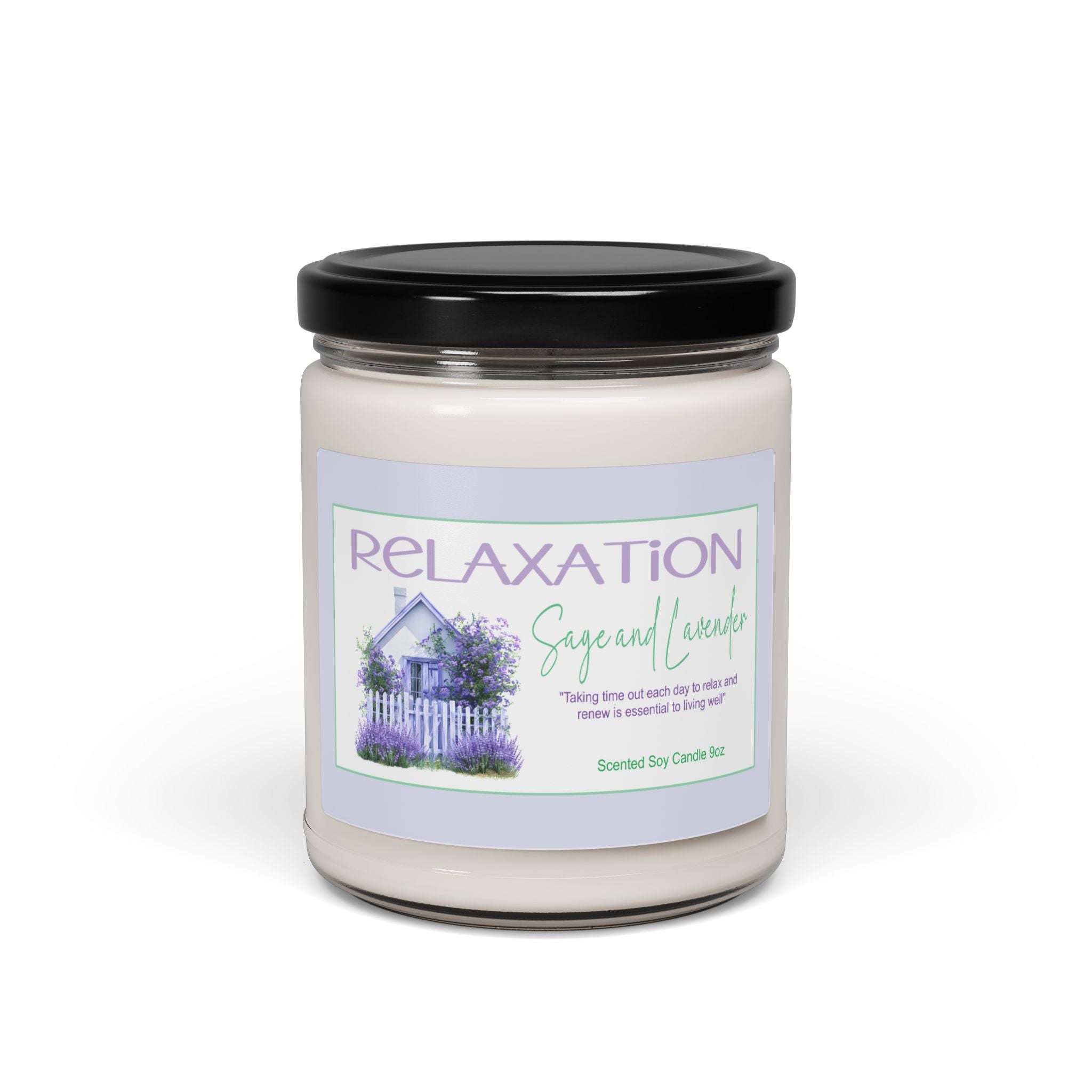 Relaxation Scented Soy Candle, Aromatherapy Candle for Stress Relief, Gift for Self-Care, Home Decor, Relaxing Evening